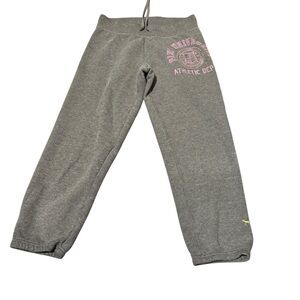 Women’s PINK Capri Sweatpants Size XS Gray Pink